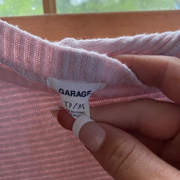 Garage light pink ribbed sweater - Picture 3 of 4
